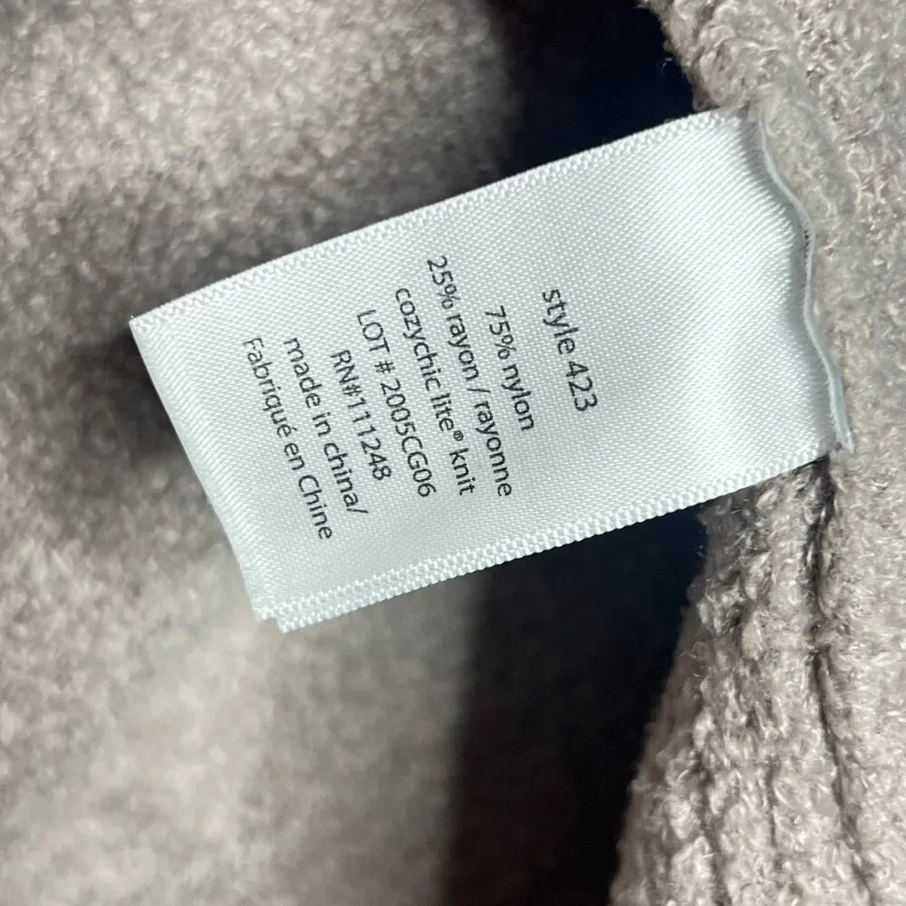 Barefoot Dreams CozyChic Lite Circle Cardigan Dove Gray Open Front Sweater S